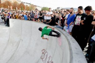 Inauguration du skate park de Plainpalais,  Genve.